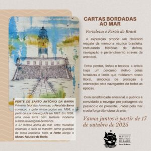 Obra da exposição Cartas Bordadas ao Mar